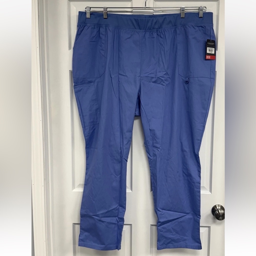 NWOT  Dickies EDS Scrub Pants 5X Ciel Blue Scrubs Everyday Cotton Nurse *flaw